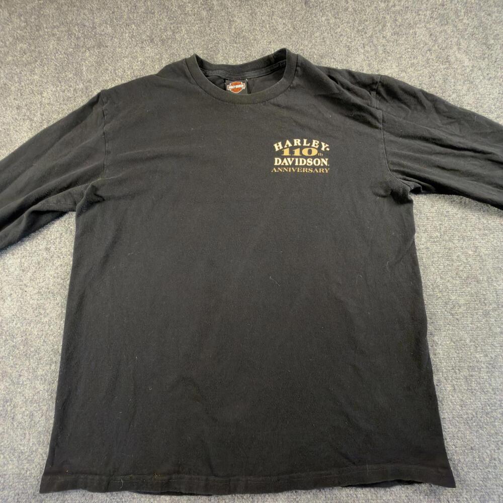 Harley Davidson 110th Anniversary Long Sleeve Shirt Mens XL Chicago IL 1665